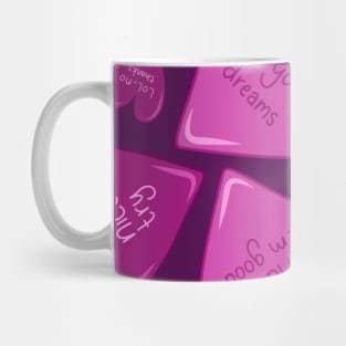Funny Sassy Anti Valentine Rejection Hearts Doodle Pattern, made by EndlessEmporium Mug